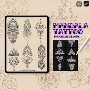 Mandala Tattoos Stamps Procreate Tattoo Stamps Procreate Tattoo Brushes