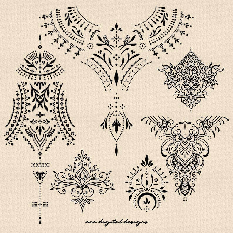 30 Mandala Tattoo Stamps for Procreate (brushset) - Etsy
