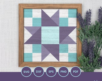 Criss Cross Star Quilt Block SVG Laser Cut Files (Digital Download)