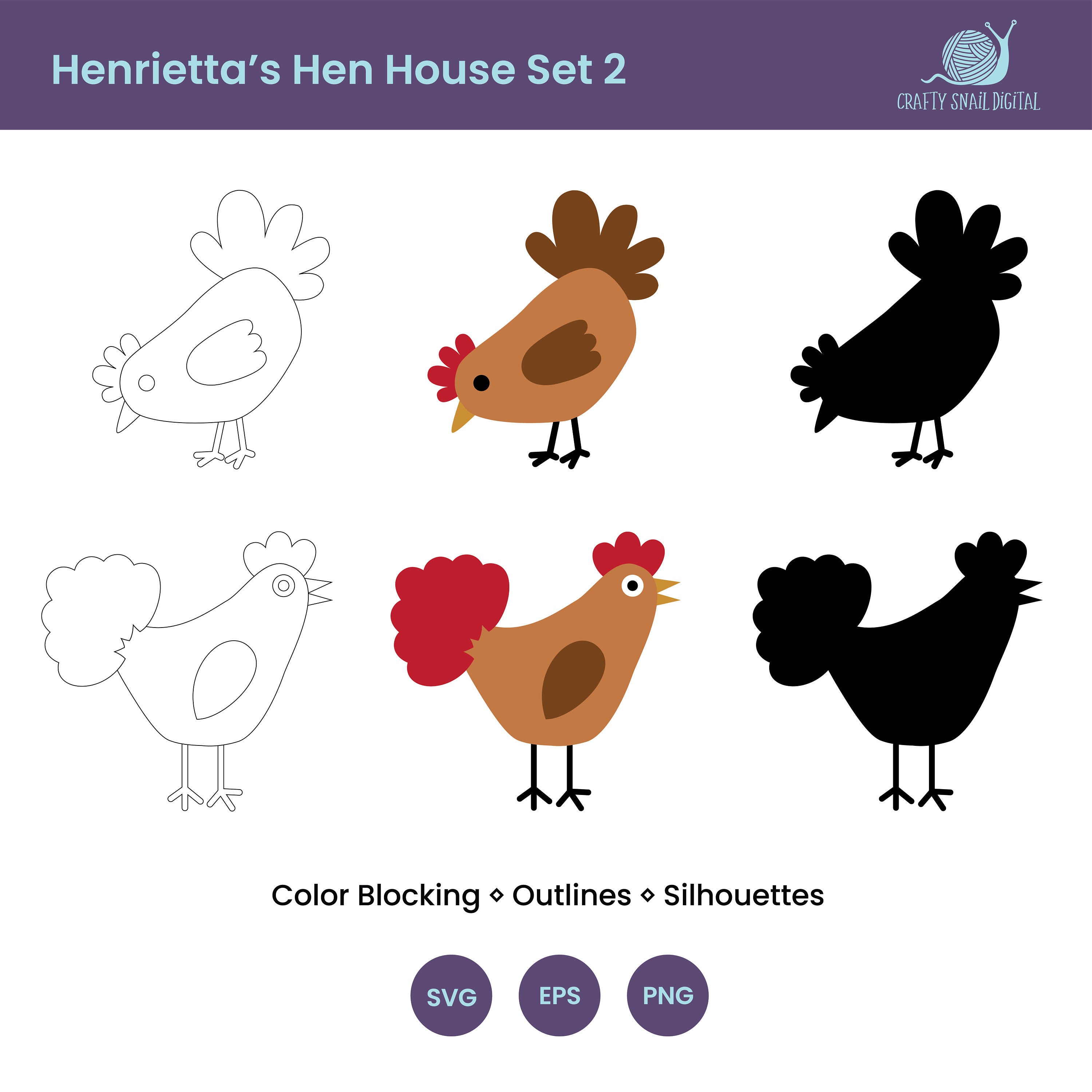 Chicken SVG Laser Cut Files, Farmhouse Silhouettes (digital Download ...