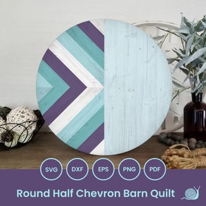Quilt SVG laser cut files, Round Half Chevron Bard Quilt, Quilt SVG, Geometric pattern, Laser cut, Glowforge, Cricut, Silhouette