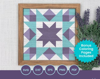 Bursting Star Barn Quilt SVG, Laser Cut Files (Digital Download)