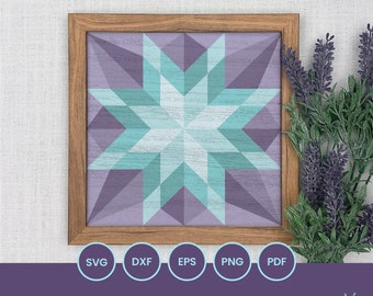 TriStar Quilt Block SVG, Laser Cut Files, Geometric Pattern (Digital Download)