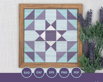 Quilt SVG laser cut files, Handy Andy Quilt Block, Barn Quilt SVG, Geometric pattern, Laser cut, Glowforge, Cricut, Silhouette