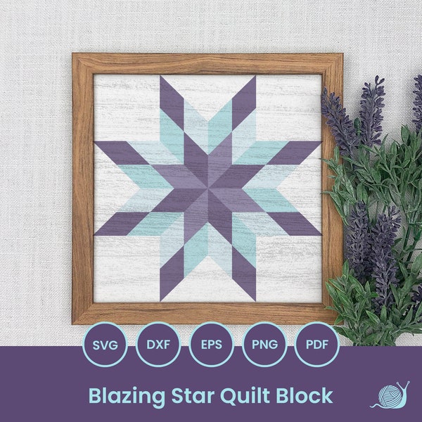 Quilt SVG laser cut files, Blazing Star Quilt Block, Barn Quilt SVG, Geometric pattern, Laser cut, Glowforge, Cricut, Silhouette