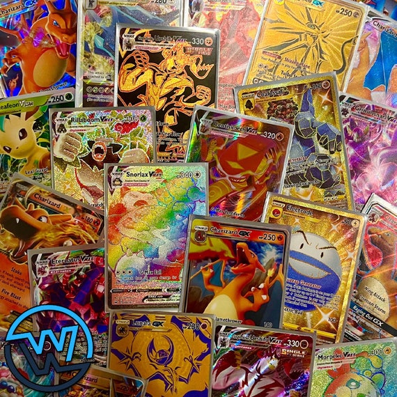 Pokemon Card Lot 50 OFFICIAL TCG Cards w/ ULTRA RARE GX EX VMAX HOLO or FULL ART 