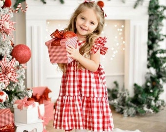 Little Plaid Dress (Girl dress, kids dress)