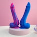 Blue And Pink Mixed Color Huge Animal Penis Butt Plug Oversized Dildo Masturbator Dildo Anal Butt Plug Premium Anal Games 