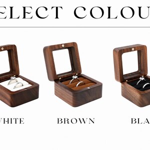 Personalize Double Slot Ring Box with Glass Lid, Wooden Ring Box, Engrave Wooden Ring Box, Ring Box for Proposal, Wedding imagem 7