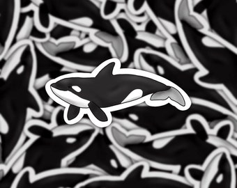 Whale Sticker | Orca Sticker | Killer Whale Sticker | For Laptop | Water Bottle Sticker | Journal | Gift | Stationary