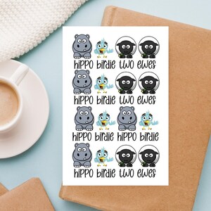 Hippo Birdie Two Ewes Card / Birthday Card / Printable 4x6 5x7 Card ...