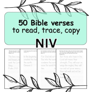 NIV聖書詩句写経帳、初心者向け手書き（デジタルPDF）