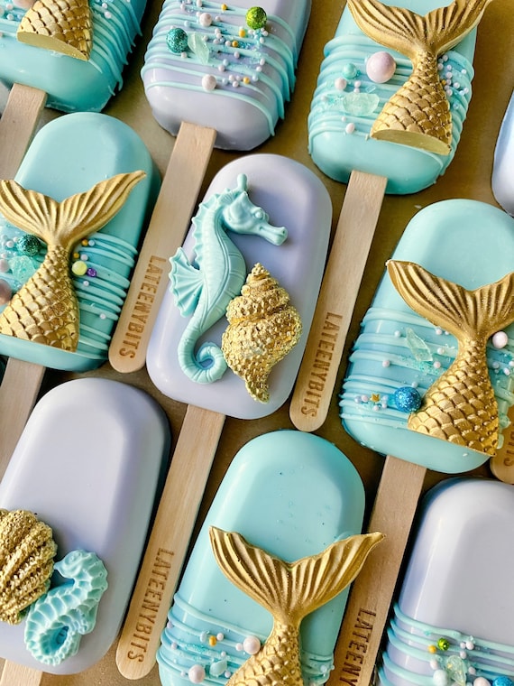 Under the Sea Cakesicles Mermaid Themed Birthday Treats Party Favors  Dessert Table Sweets Girl Birthday Party 