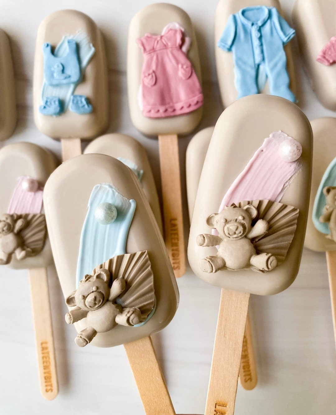 Boho Bear Cakesicles Gender Reveal Baby Shower Teddy Bear Themed Party