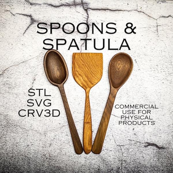 Spoon - Cnc Kitchen Spoon - Wooden Spoon - STL file - STL Spoon