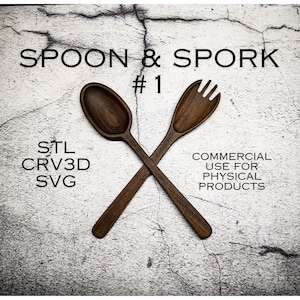 Spoon - Cnc Kitchen Spoon - Wooden Spoon - STL file - STL Spoon