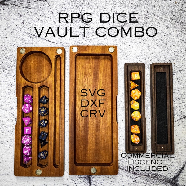 Dice Vault - Dice Dungeon - Cnc Digital File - SVG - Dice Storage - Dice Tray SVG