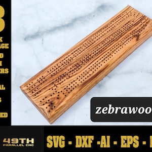 Cribbage Board - CNC File - Cnc cribbage Board - Make your own cribbage Board