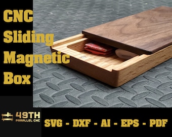 CNC sliding box - cnc magnetic box - magnetic box plans - DIY sliding box