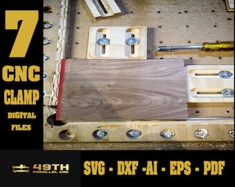 CNC Clamps - CNC clamp file - CNC clamp digital file - Cnc file - CnC vector file