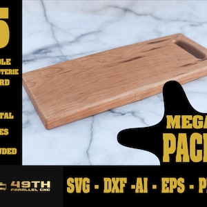 Charcuterie Board Bundle SVG - Charcuterie CNC Bundle - CNC Cheese Board File -