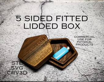 CNC  Case - CNC Box - CNC File - Lidded Box