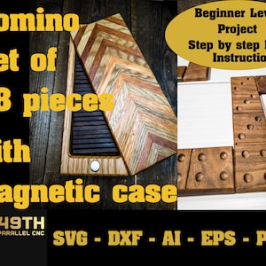 Dominos Game Pieces SVG  - Dominos CNC cut file - Laser Cut File - Dominos Vector Files - Dominos Case included