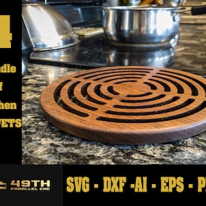 Kitchen Trivet - Wood Trivet Bundle - CNC File for wooden trivet - Wood Hot Pad - Wood Trivet