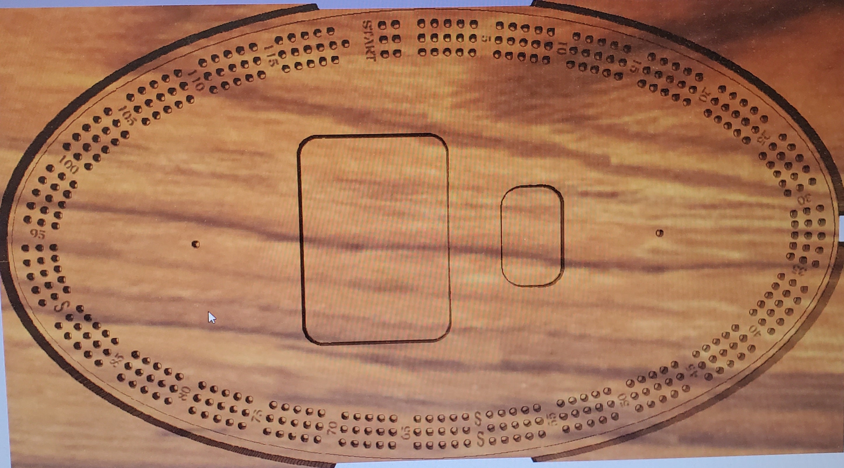 Oval Cribbage Board CNC File Cnc Cribbage Board Make Your Own Cribbage Board Etsy