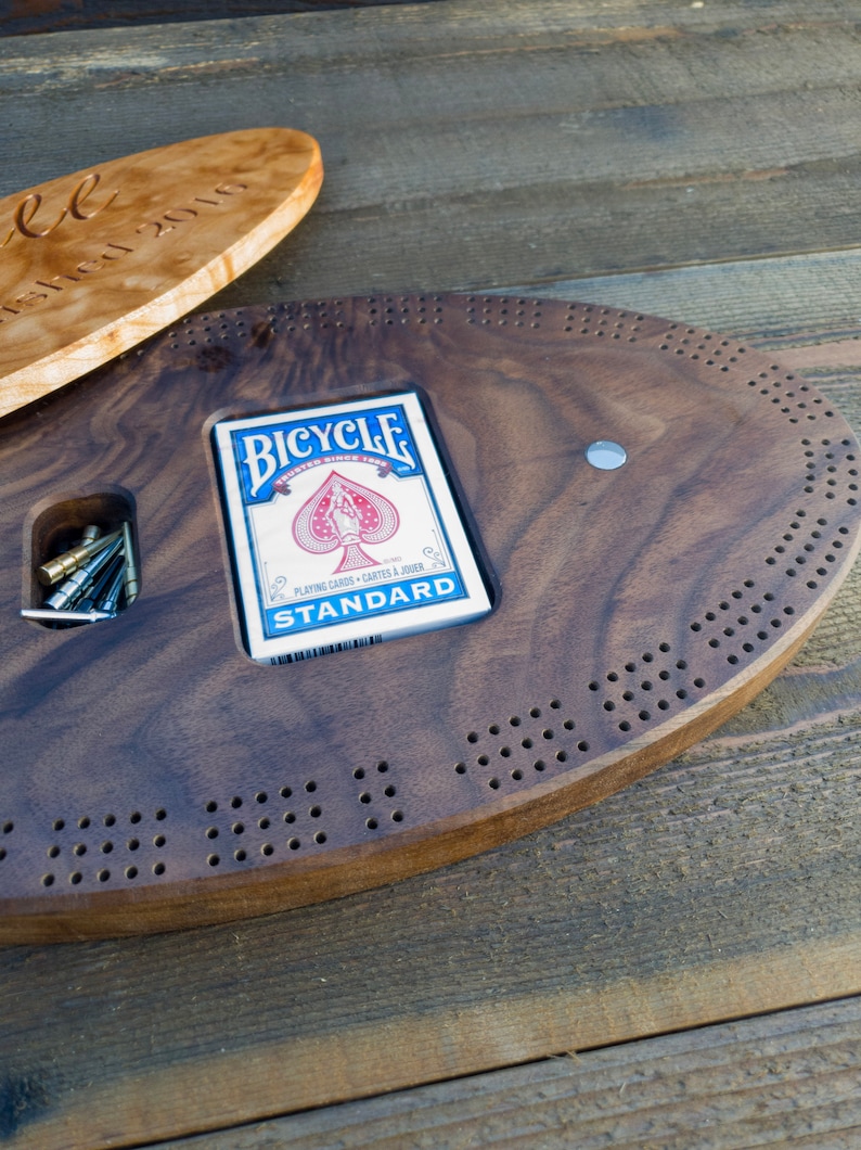 Oval Cribbage Board CNC File Cnc Cribbage Board Make Your Own Cribbage Board Etsy