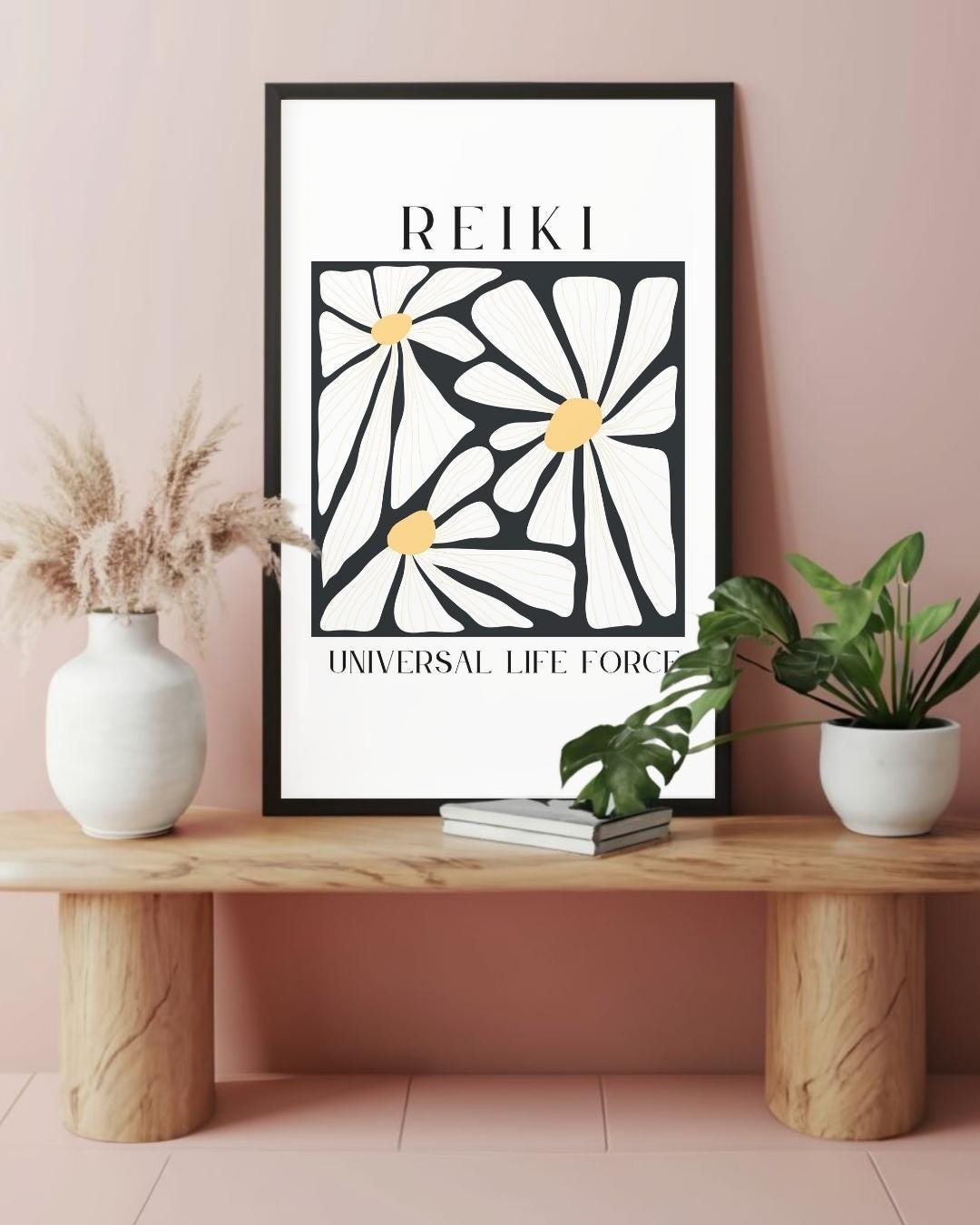 Reiki & Flowers Printable Wall Art - Digital Download for Reiki ...