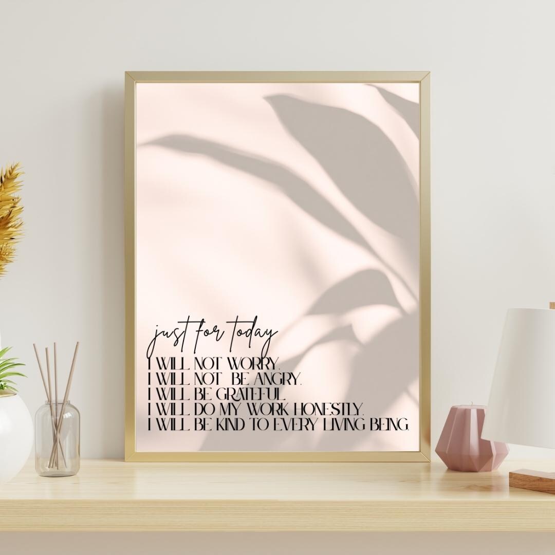 Reiki Principles Printable Wall Art - Digital Download for Reiki ...