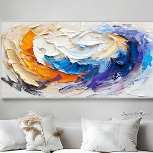 Original Impasto Oil Painting Extra Large Abstract Wall Art Custom Colorful Wall Decor 3D Textured Living Room Wall Art Painting On Canvas