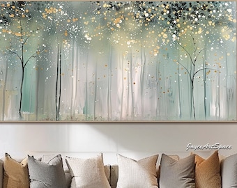 Original Forest Oil Painting on Canvas Original 3d Abstract Wall Art Textured Oil Painting Large Living Room Wall Art Original Boho Wall Art