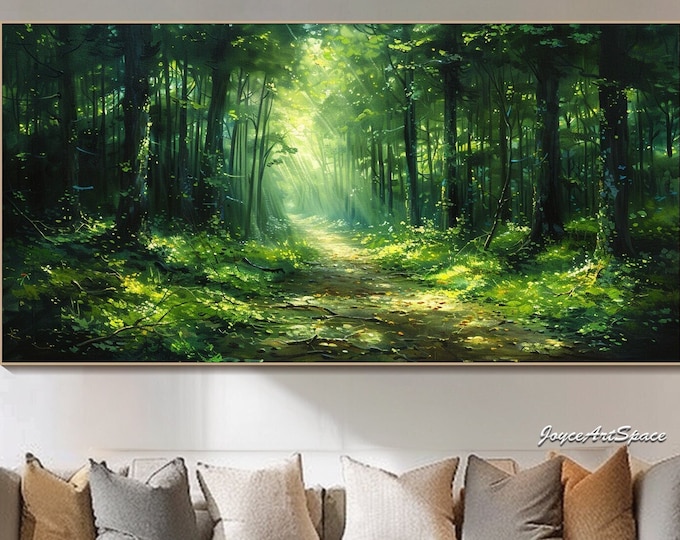 3d Textured Wall Art Original Forest Oil Painting on Canvas Abstract ...