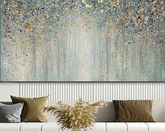 Brilliant Painting on canvas, Original Abstract Boho 3D wall art, Fancy landscape,MinimaList  living room acrylic painting,Hand painted art