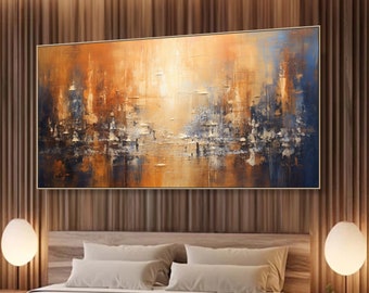 Large Abstract Textured Oil Painting on Canvas Large Texture Wall Art Modern Textured Wall Art Living Room Wall Decor Custom Gift Painting