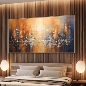 Grande peinture abstraite texturée à l'huile sur toile Grande peinture murale texturée Art mural texturé moderne Décoration murale de salon Cadeau personnalisé Peinture image 1