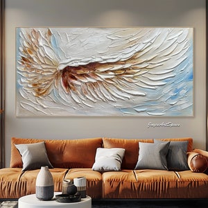Original Angel Wing Oil Painting Abstract Oil Painting on Canvas Large Wall Decor 3D Textured Wall Art Original Custom Painting For Bedroom