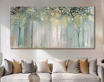 Original Forest Oil Painting on Canvas Original 3d Abstract Wall Art Textured Oil Painting Large Living Room Wall Art Original Boho Wall Art