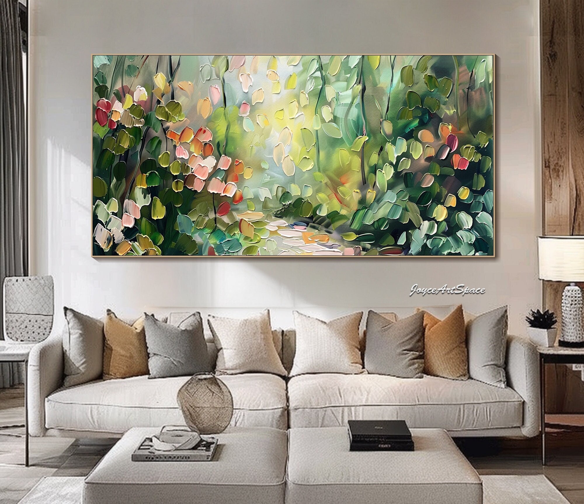 Large Original Abstract Oil Painting on Canvas 3D Textured Landscape ...