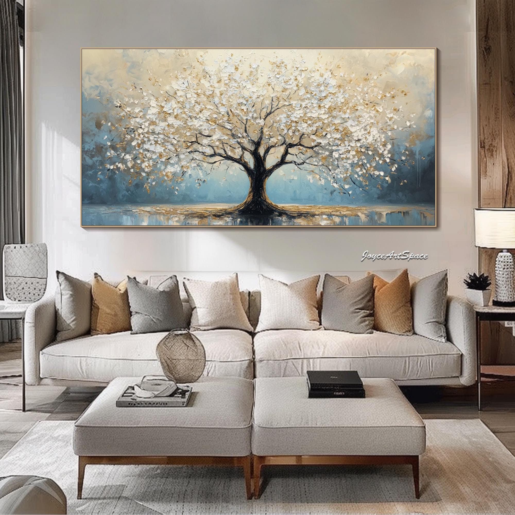 Oil Painting on Canvas Original Large 3d Texture Wall Art Living Room ...