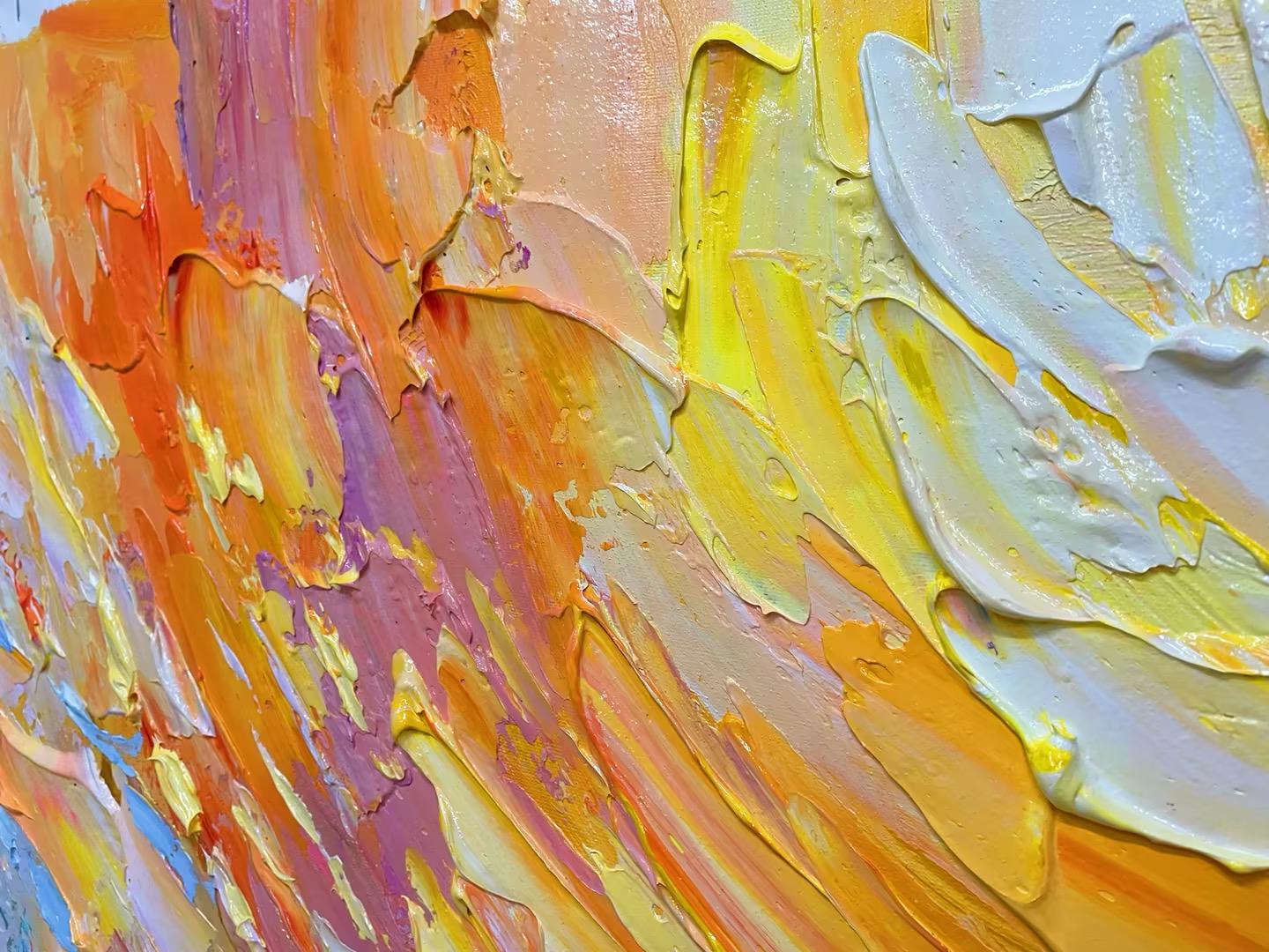 Large Abstract Oil Painting on Canvas Original Colorful Textured Wall ...