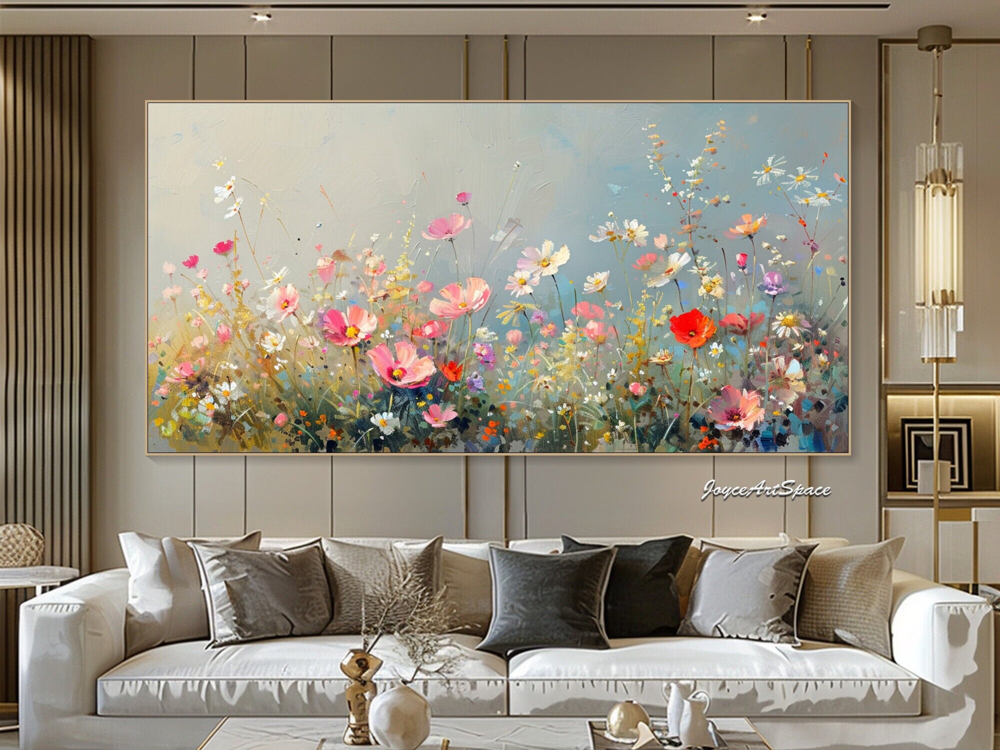 Original Enchanting Flower Painting on Canvas Flower Abstract Oil ...