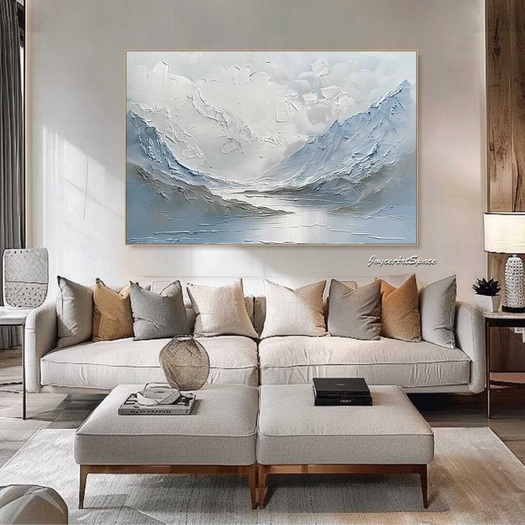 Original Mountain Painting on Canvas Landscape Oil Painting on Canvas ...