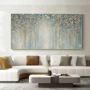 Brilliante original Gemälde auf Leinwand, Abstrakte Boho 3D Wand Kunst, Phantasie Landschaft, MinimaList Wohnzimmer Acrylmalerei, Handgemalte Kunst Bild 5