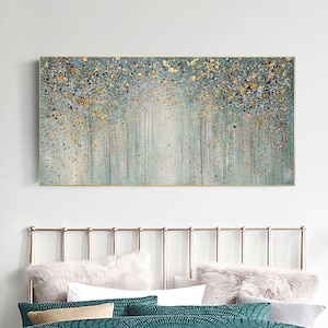 Brilliante original Gemälde auf Leinwand, Abstrakte Boho 3D Wand Kunst, Phantasie Landschaft, MinimaList Wohnzimmer Acrylmalerei, Handgemalte Kunst Bild 6