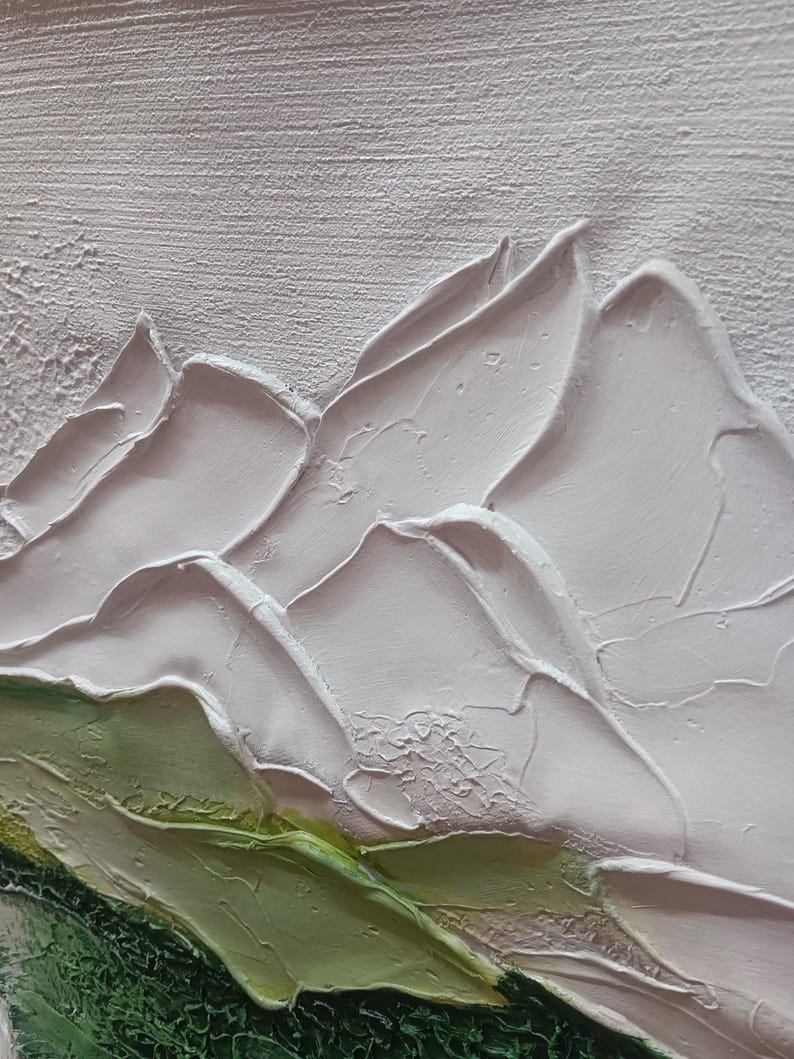 Abstract Mountain Wall Art Oil Painting on Canvas Original Acrylic ...