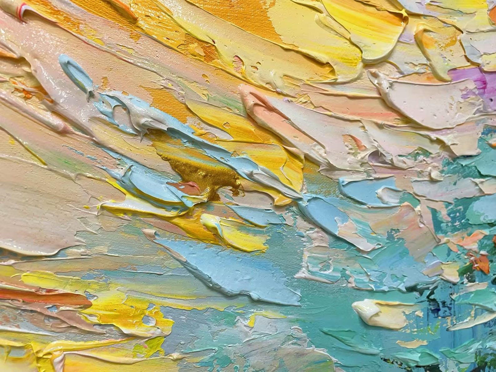 Large Abstract Oil Painting on Canvas Original Colorful Textured Wall ...