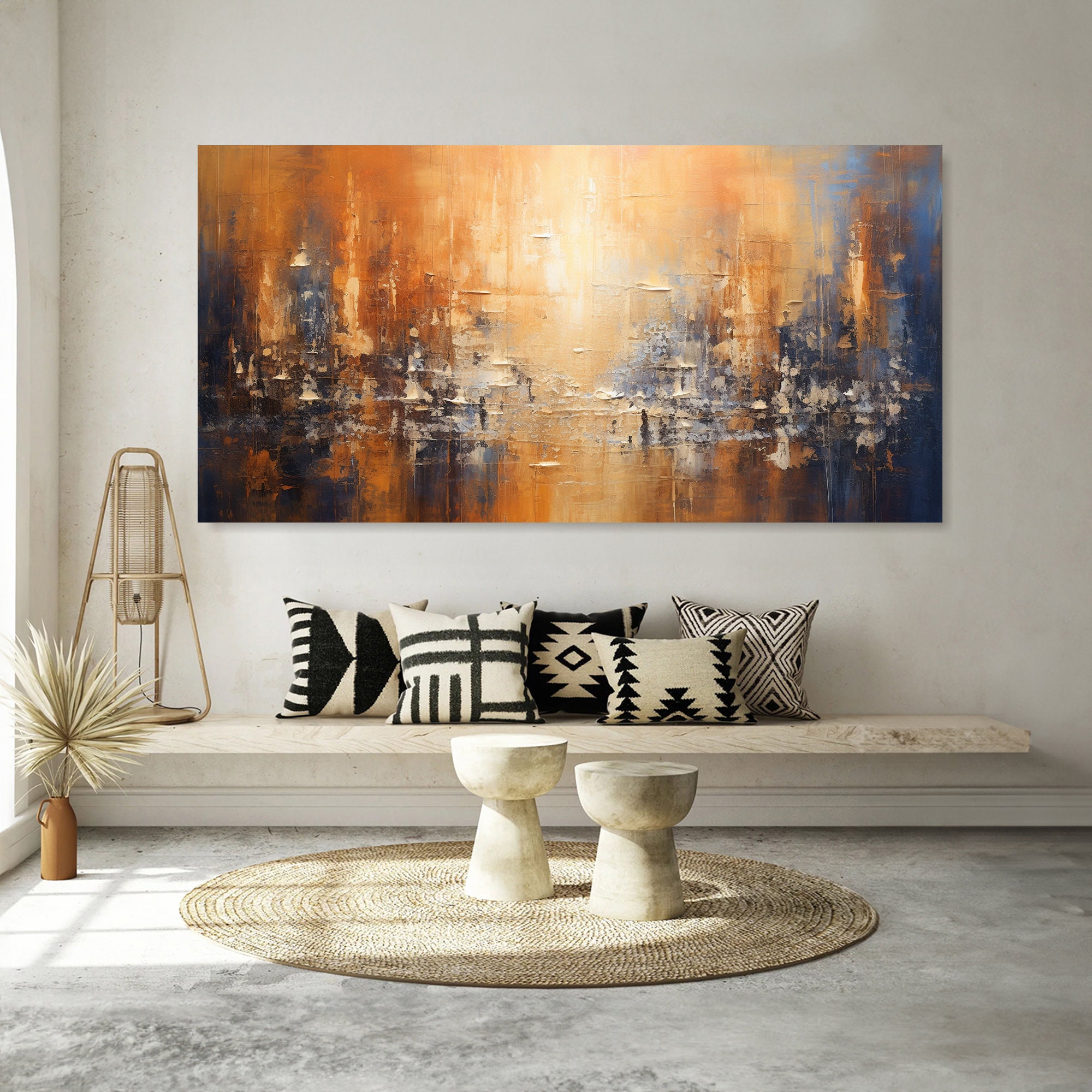 Large Abstract Textured Oil Painting on Canvas Large Texture Wall Art ...